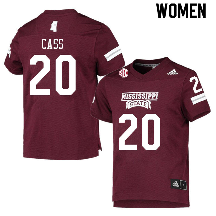 Women #20 Kyle Cass Mississippi State Bulldogs College Football Jerseys Sale-Maroon